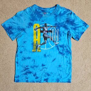 Nike Air Jordan Flight Jumpman Blue TIE-DYE T-Shirt Tee Size Med